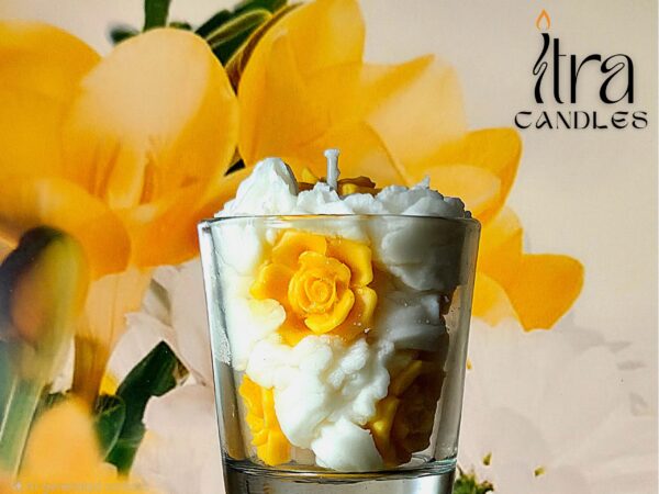 Yellow Flower Candle